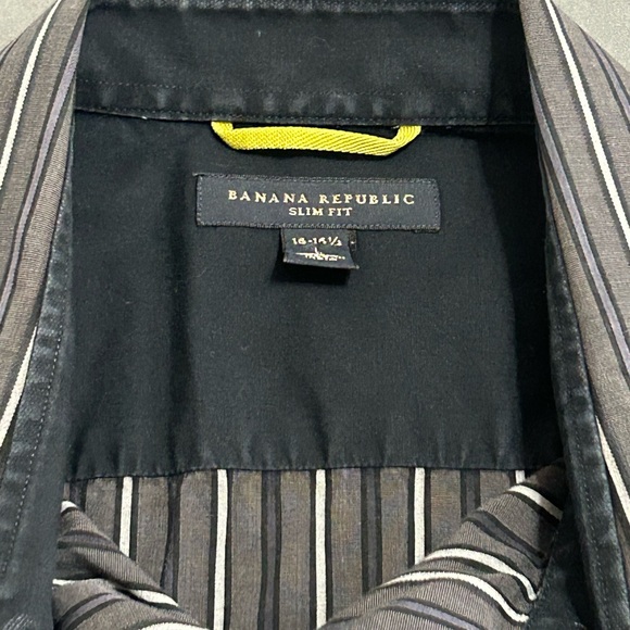 Banana Republic Men's 16-16.5 Striped Long Sleeve Button Up Shirt - Picture 2 of 6